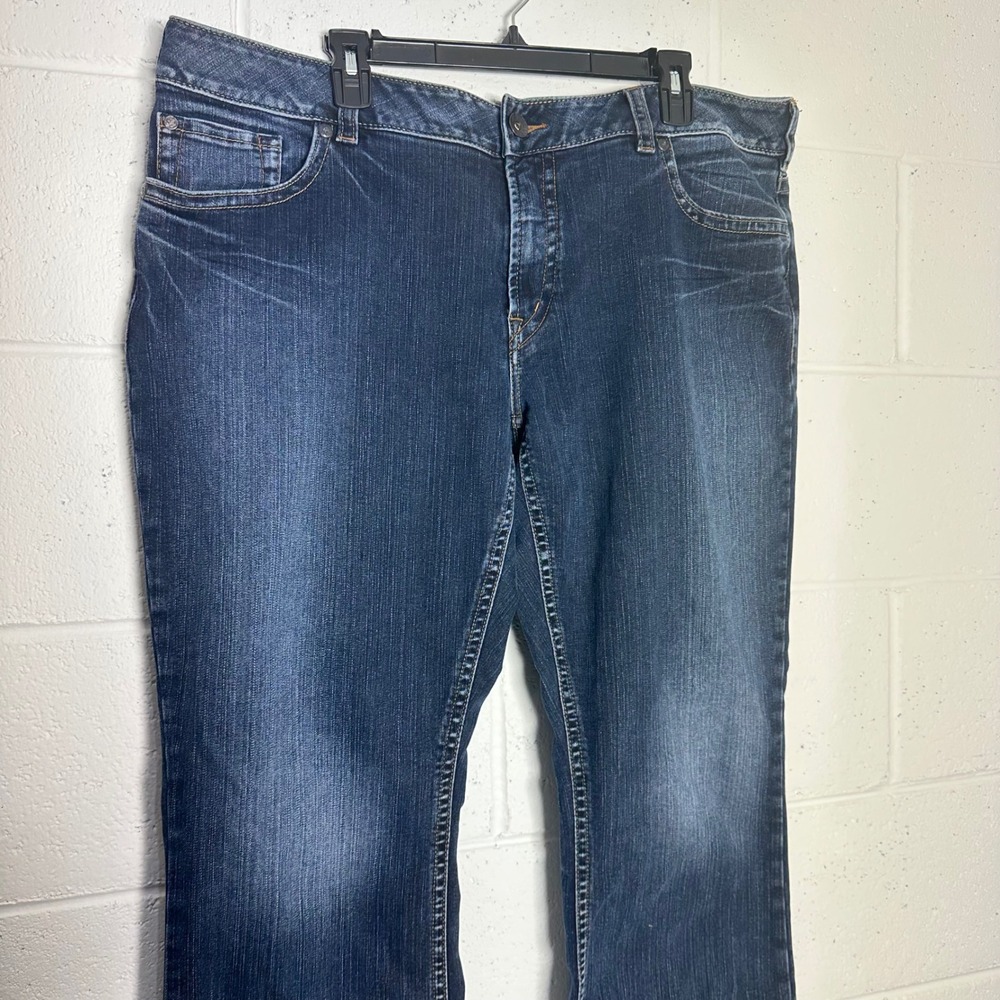 Silver Jeans Co Womens Dark Wash Bootcut Denim Jeans Embroidered Pockets Indigo